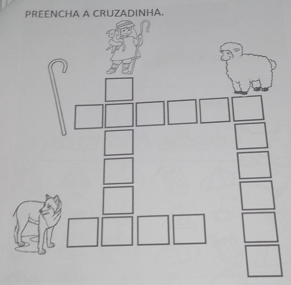 PREENCHA A CRUZADINHA.