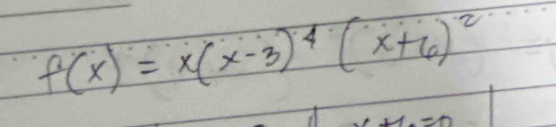 f(x)=x(x-3)^4(x+6)^2
n