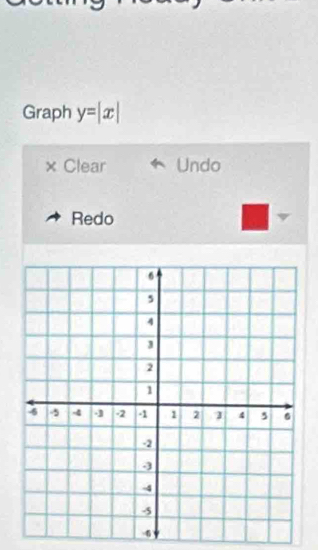 Graph y=|x|
× Clear Undo 
Redo