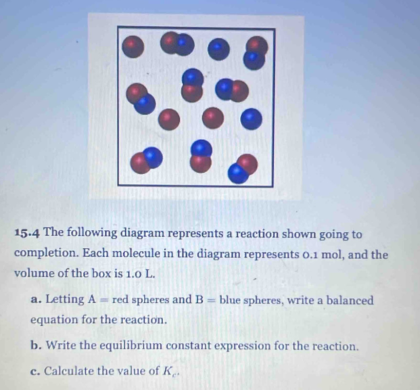 Solved: 15.4 The following diagram represents a reaction shown going to ...