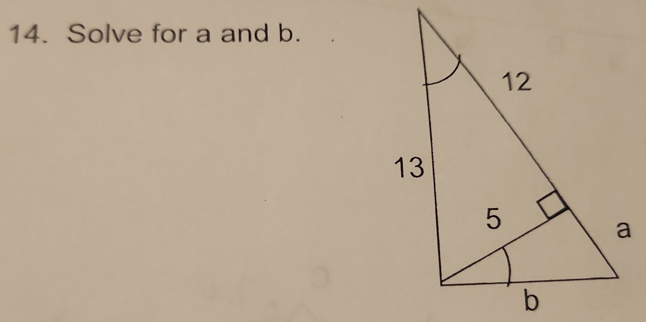 Solve for a and b.