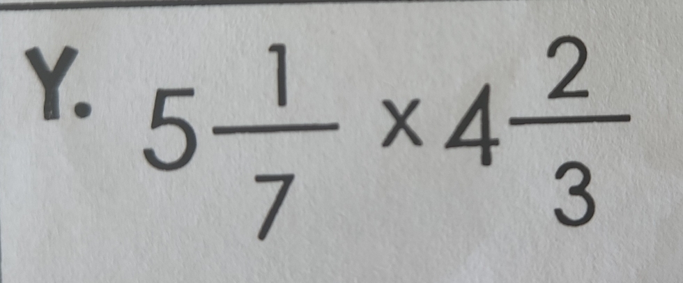 5 1/7 * 4 2/3 