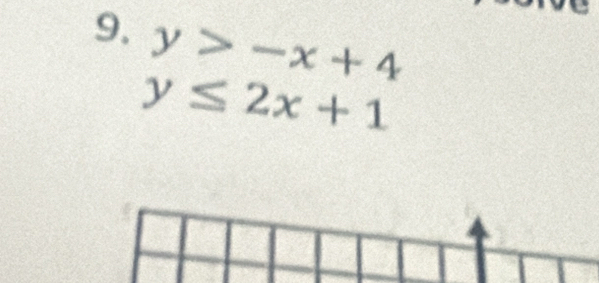 y>-x+4
y≤ 2x+1