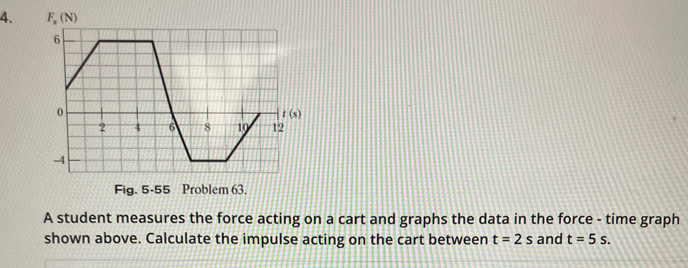 Gelöst:A student measures the force acting on a cart and graphs the ...