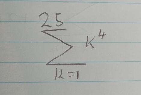 sumlimits _(k=1)^(25)k^4