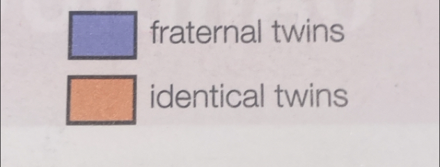 fraternal twins
identical twins