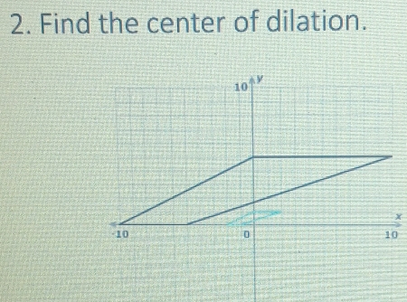 Find the center of dilation. 
0