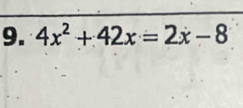 4x^2+42x=2x-8