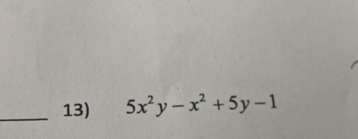 5x^2y-x^2+5y-1