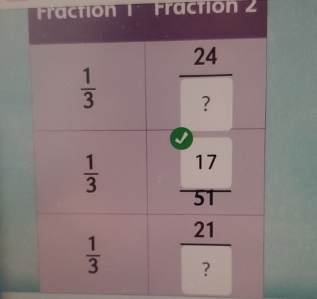 Fraction 1 Fraction 2