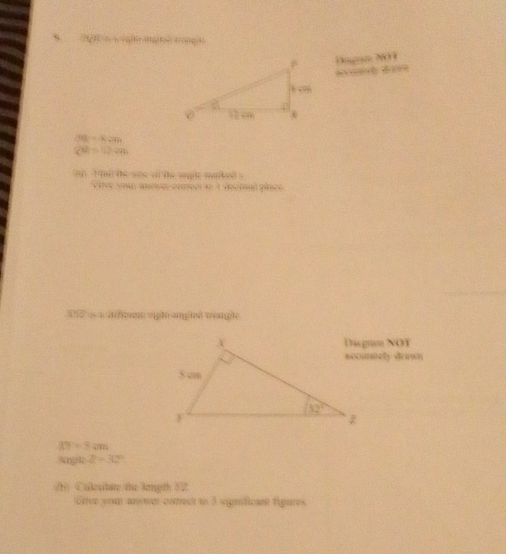 a  o
Dugram 21
123,6,...
7249
n 19n the se of the amgle markd s
Clive Soan anóm comecr e à deoman píaco 
17s a difem splanpion mample
Diagnm NOT
overline AB=8cm
Angitc 2=32°
(h) Caleste the length 12.
Gfve you answe coment to 3 significan figures