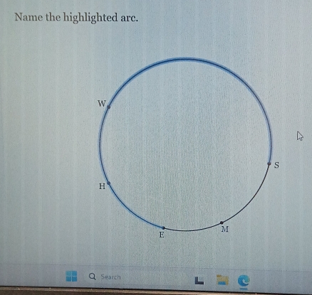 Name the highlighted arc. 
Search