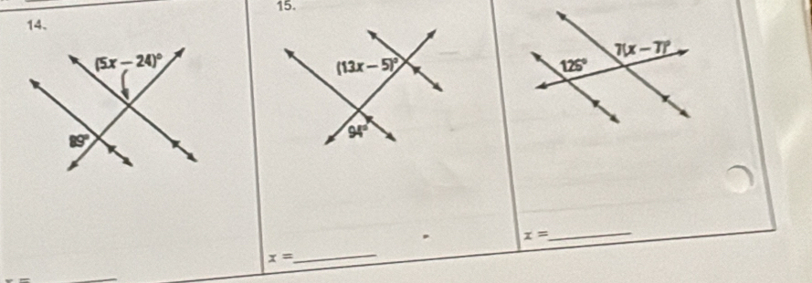 (13x-5)^circ 
94°
_ x=
x=
_