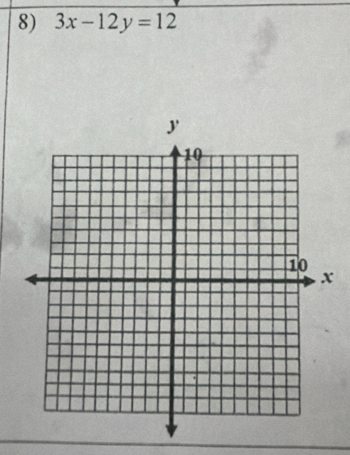 3x-12y=12