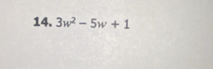 3w^2-5w+1