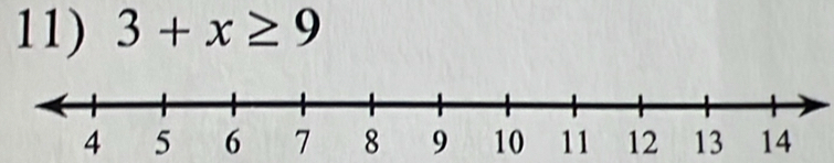 3+x≥ 9