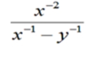  (x^(-2))/x^(-1)-y^(-1) 