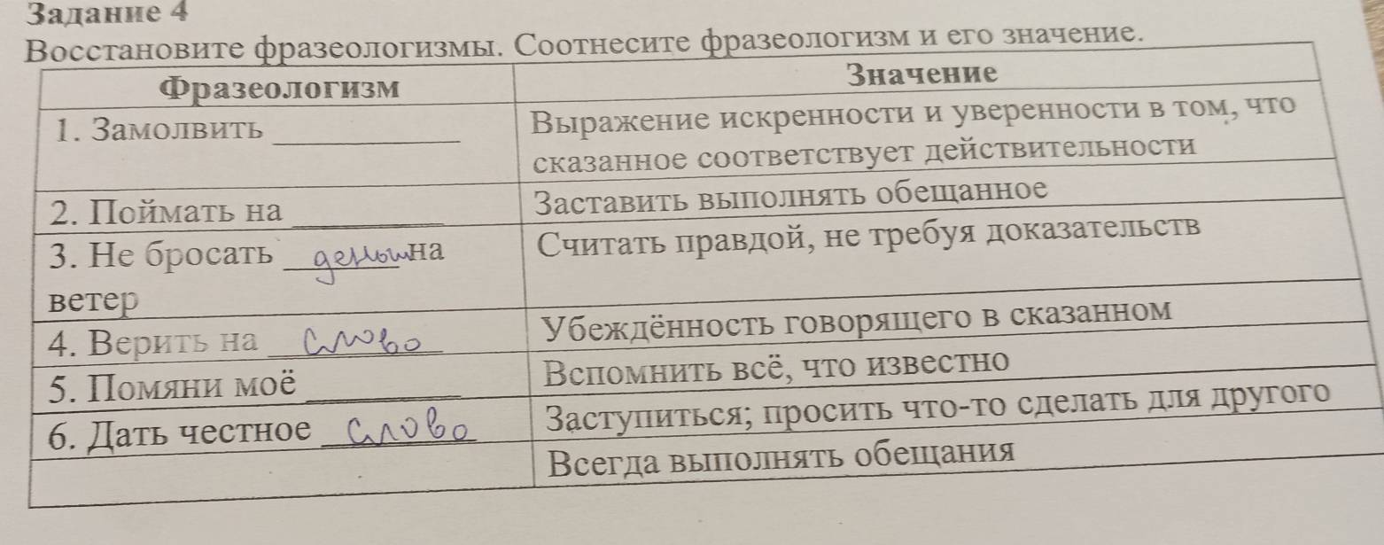 3адание 4
его значение.