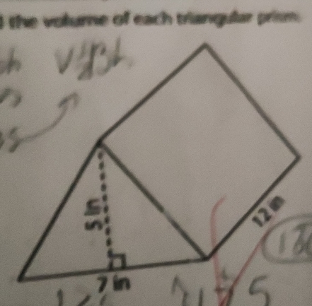 the volume of each triangular prim