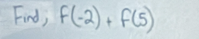 Find; f(-2)+f(5)