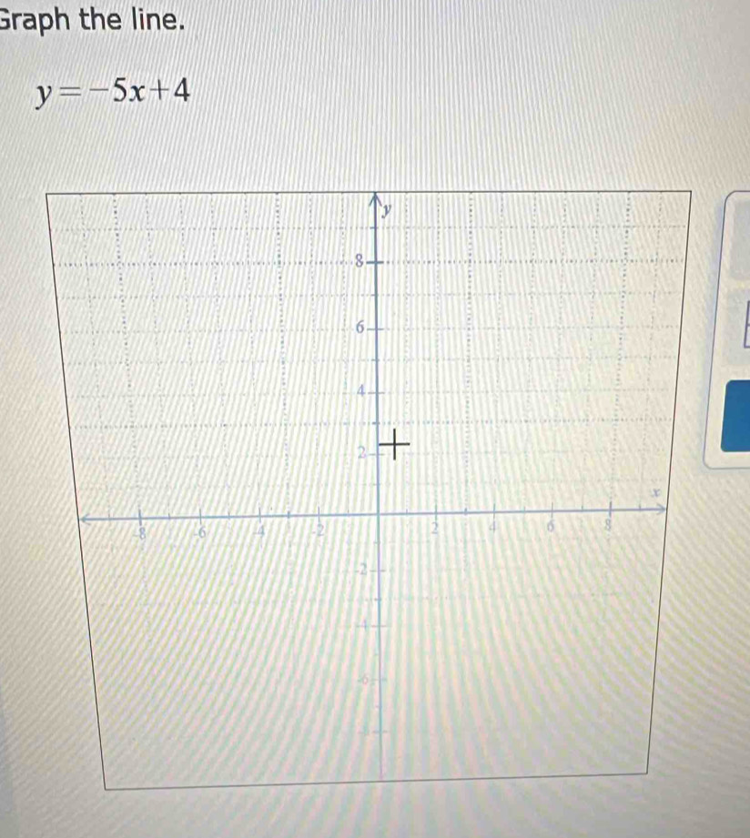 Graph the line.
y=-5x+4