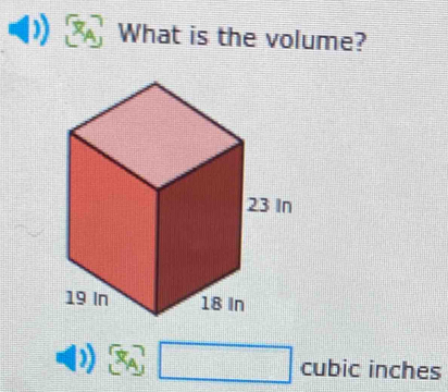 What is the volume?
3y□ cubic inches