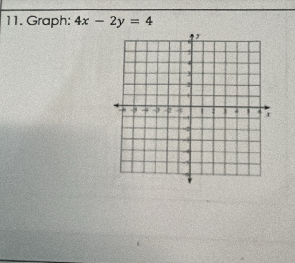 Graph: 4x-2y=4