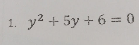 y^2+5y+6=0