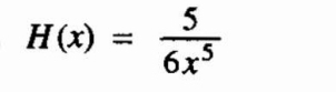 H(x)= 5/6x^5 