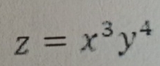 z=x^3y^4