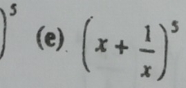 (x+ 1/x )^5