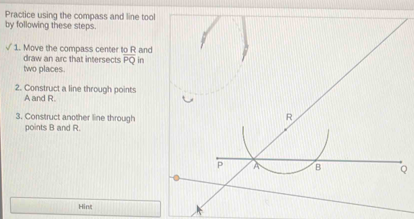 Practice using the compass and line tool by following these steps. 1 ...