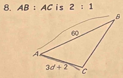 AB:AC is 2:1