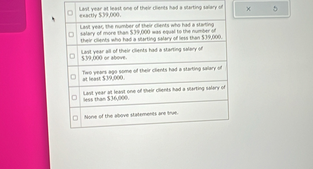 a starting salary of× 5