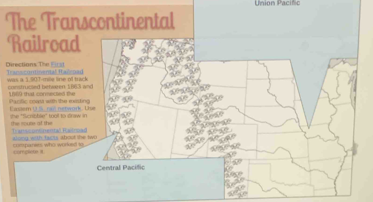 Solved: Union Pacific The Transcontinental Railroad Directions The ...