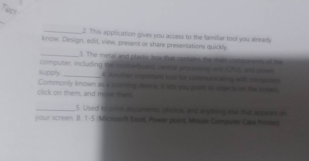 Solved: Test _2. This application gives you access to the familiar tool ...