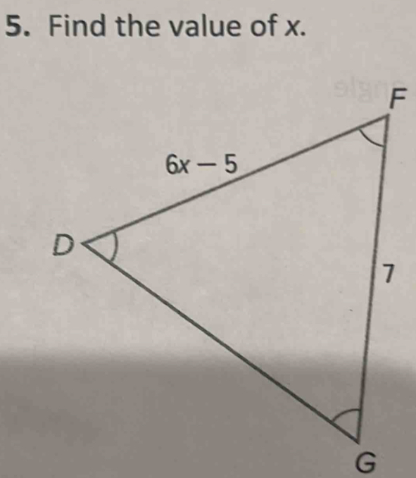 Find the value of x.