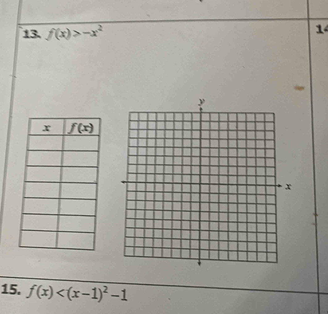 f(x)>-x^2 1
15. f(x)