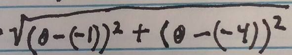 sqrt((θ -(-1))^2)+(θ -(-4))^2