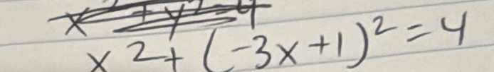 x^2+(-3x+1)^2=4