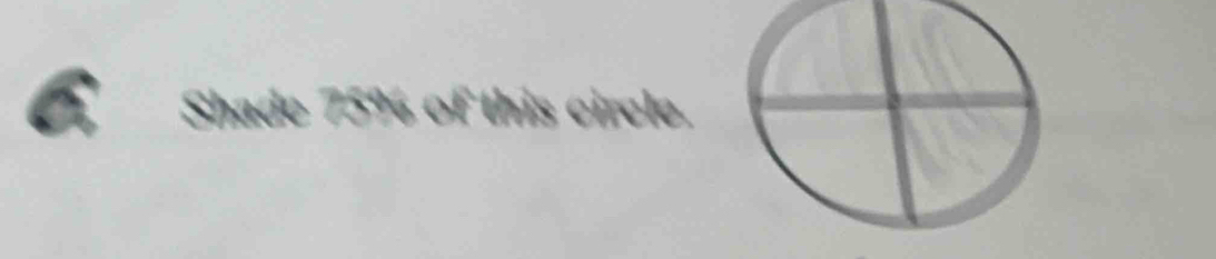 Shade 75% of this circle.