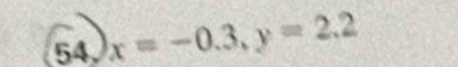 54 x=-0.3, y=2.2