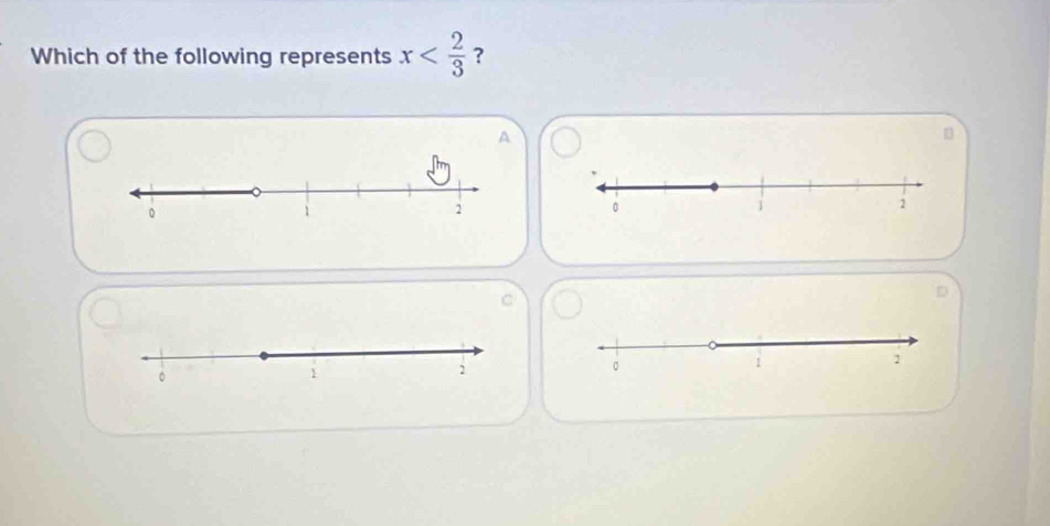 Which of the following represents x ?
A
C