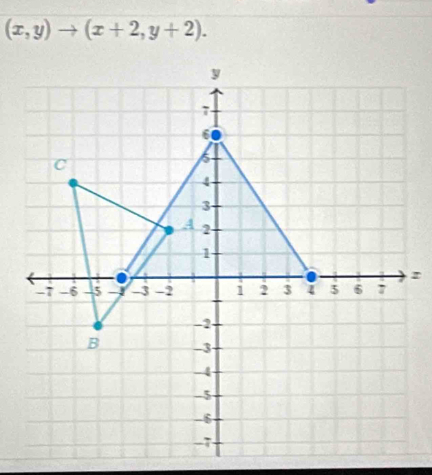 (x,y)to (x+2,y+2).