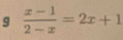  (x-1)/2-x =2x+1