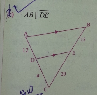 overline ABparallel overline DE