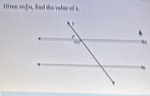 Given mparallel n , find the valne of s.