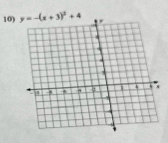 y=-(x+3)^2+4