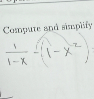 Compute and simplify