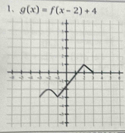 g(x)=f(x-2)+4